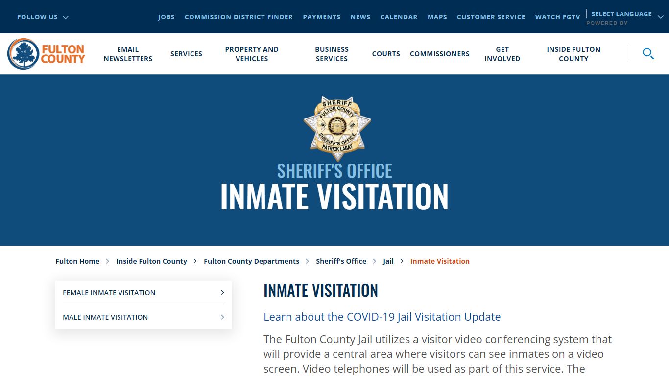 Inmate Visitation - Fulton County Government