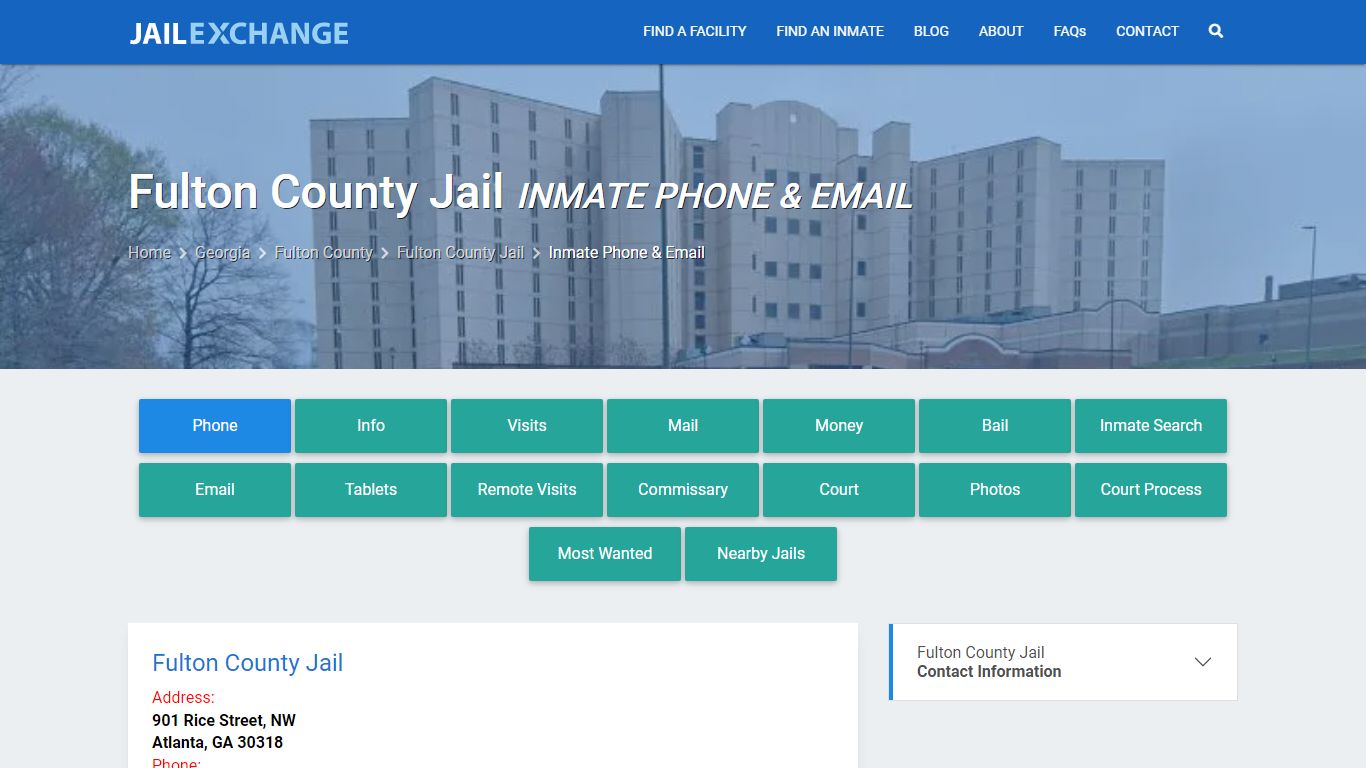 Inmate Phone - Fulton County Jail, GA - Jail Exchange