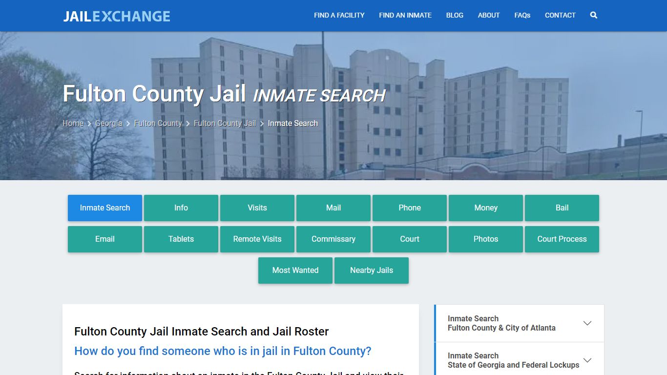 Inmate Search: Roster & Mugshots - Fulton County Jail, GA - Jail Exchange